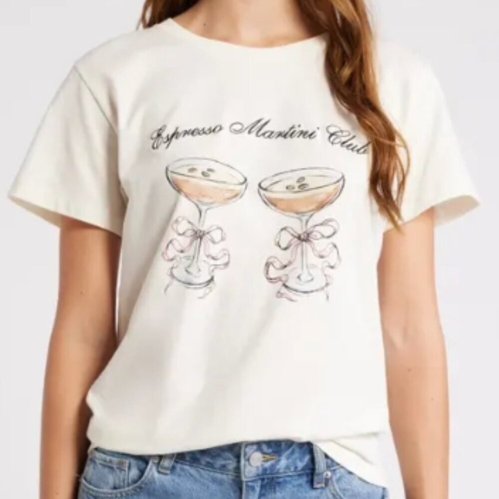 Golden Hour Espresso Martini Club Graphic T-Shirt – Size S – NWOT